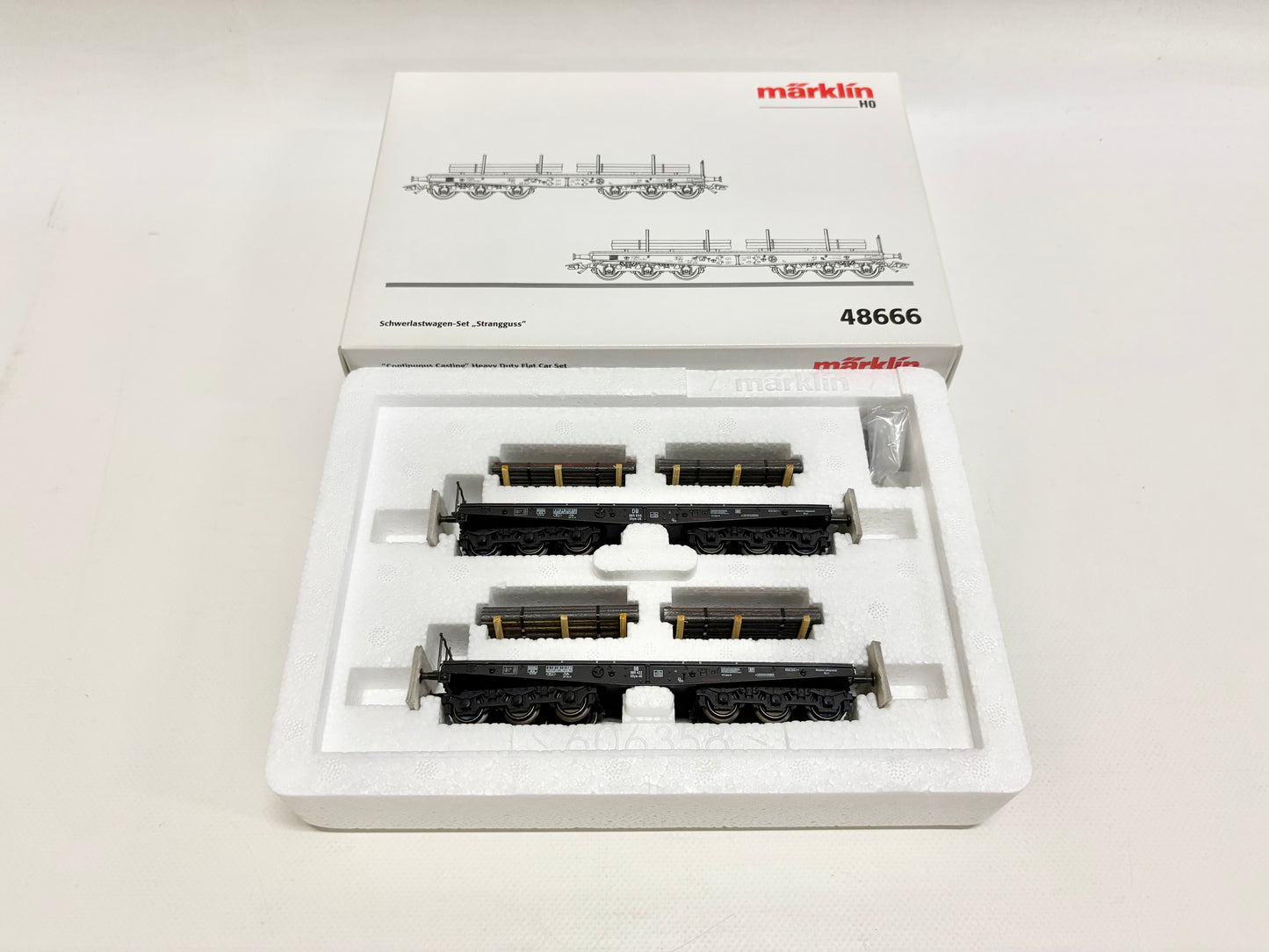Märklin 48666 Wagen-Set Schwerlastwagen Strangguss DB AC H0