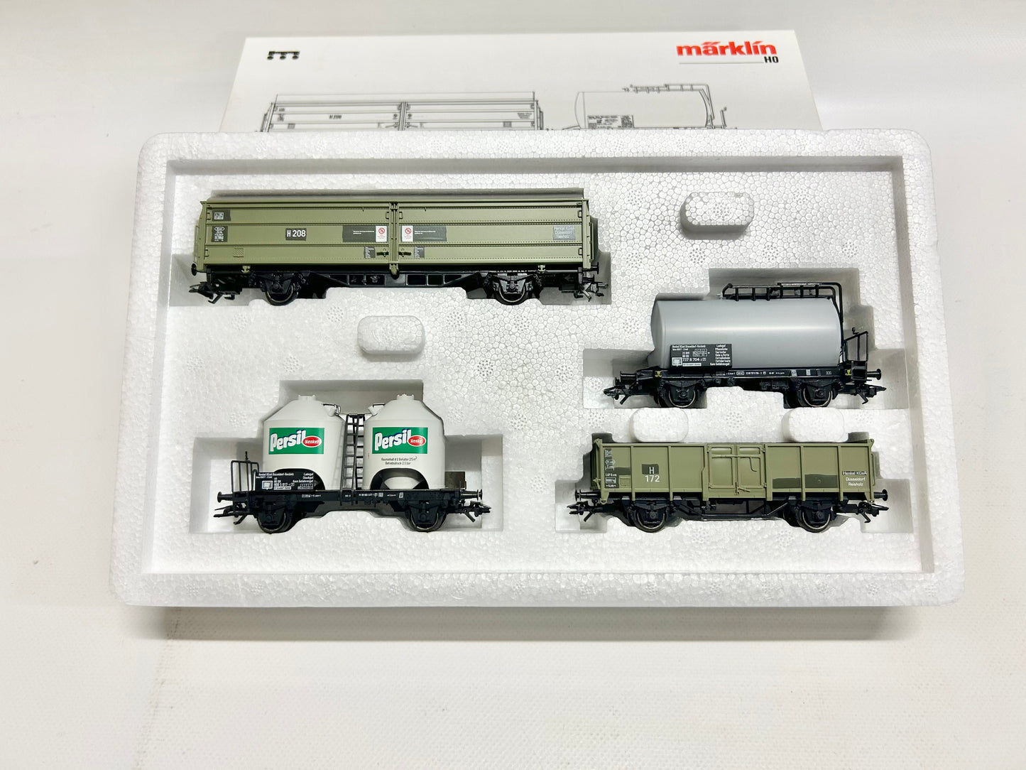 Märklin 47898 Wagen-Set "Henkel" Güterwagen DB AC H0