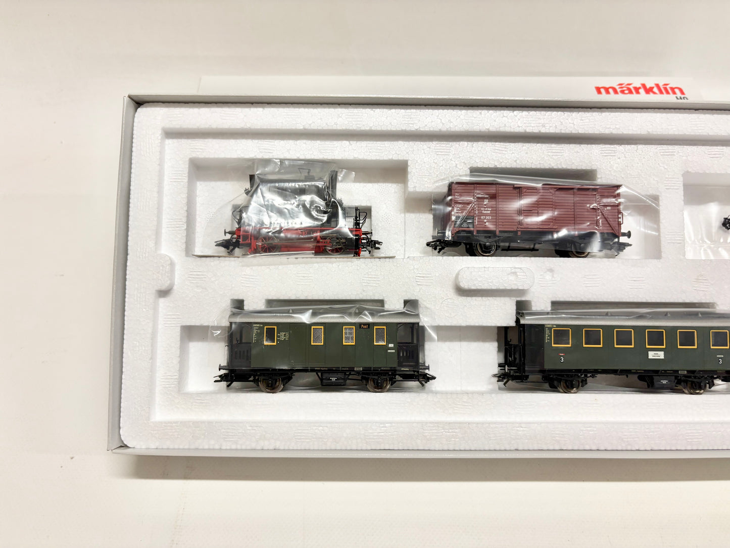 Märklin 26559 Mfx-Digital Nebenbahn Personenzug mit Dampflok Br 98 318 "Glaskasten" DB AC H0