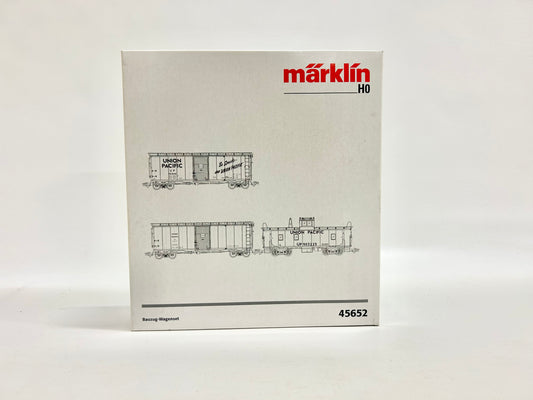 Märklin 45652 Wagen-Set Bauzug USA Güterwagen H0 BASTLER