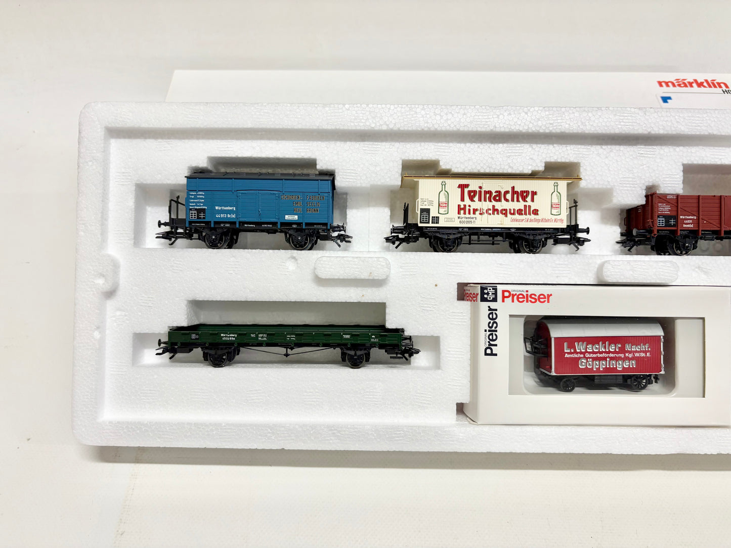 Märklin 48808 Wagen-Set Württemberger Oldtimer Güterwagen K.W.St.E AC H0