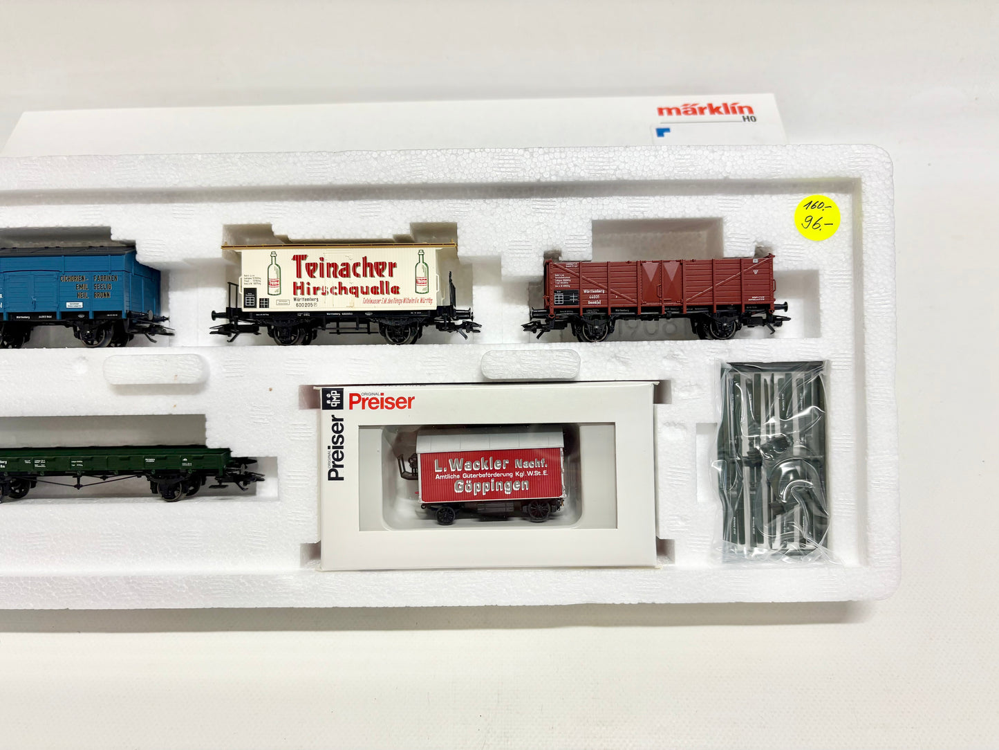 Märklin 48808 Wagen-Set Württemberger Oldtimer Güterwagen K.W.St.E AC H0