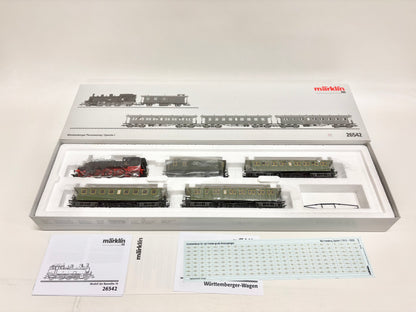 Märklin 26542 Mfx-Digital Württemberger Personenzug mit Dampflok K.W.St.E. AC H0