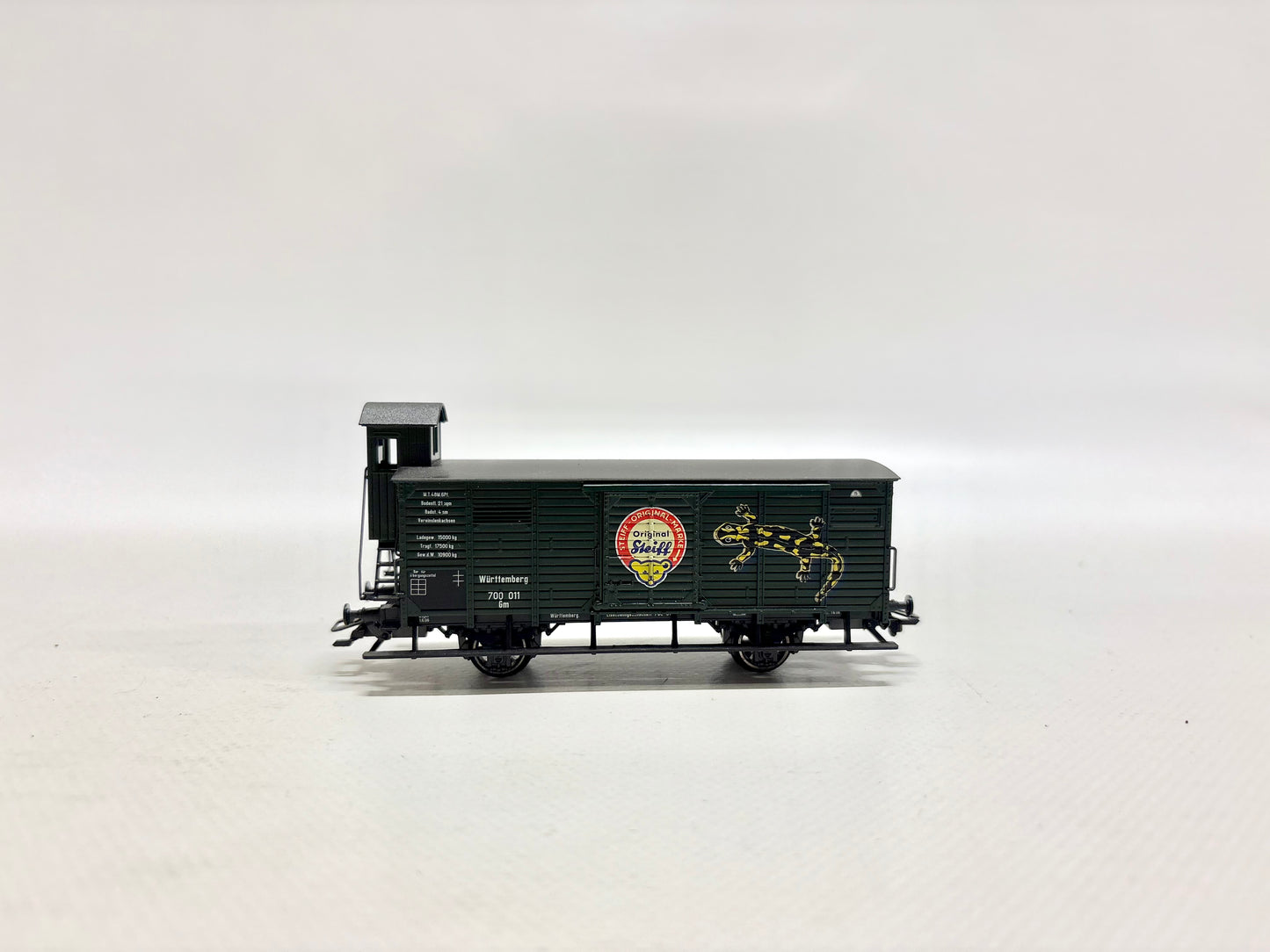 Märklin 48806 Güterwagen gedeckt mit Bremserhaus "Steiff" K.W.St.E. AC H0