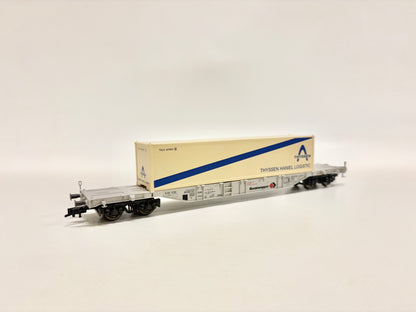 Fleischmann 5246K Containertragwagen Thyssen DB DC H0