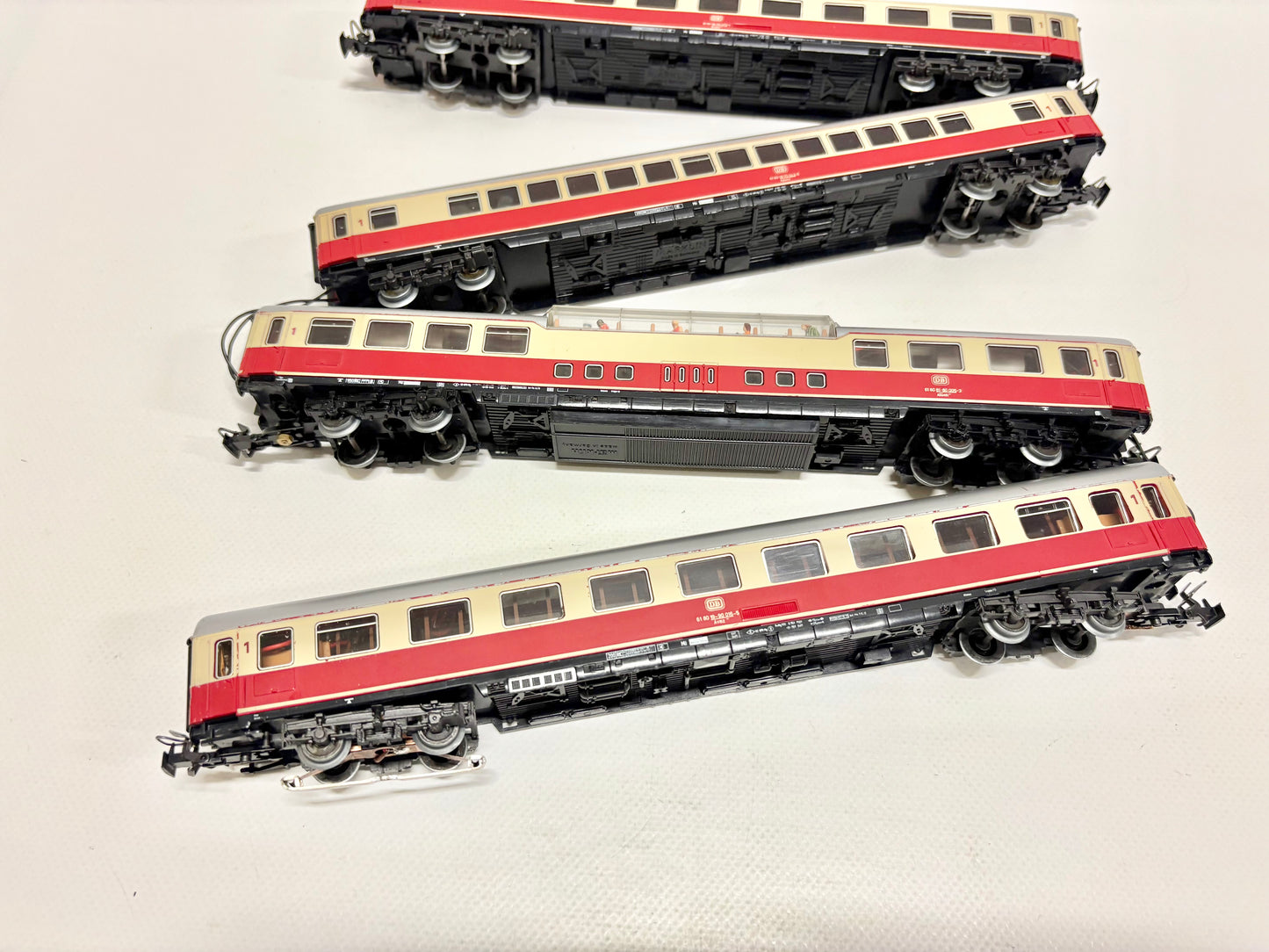 Märklin 4095 4096 usw. Personenwagen mit Innenbeleuchtung TEE DB AC H0