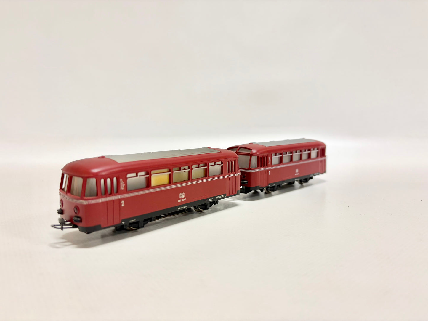Märklin 2x 4018 Schienenbus-Beiwagen DB AC H0