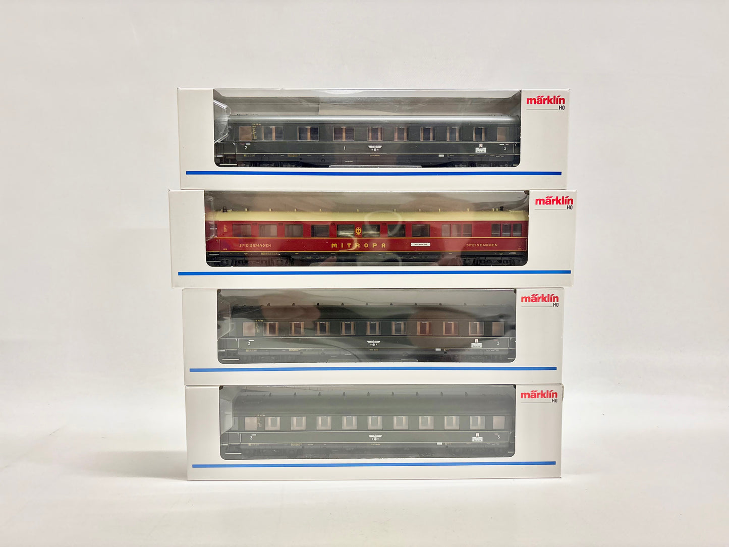 Märklin 43221 43241 43231 Schürzenwagen Personenwagen DR AC H0