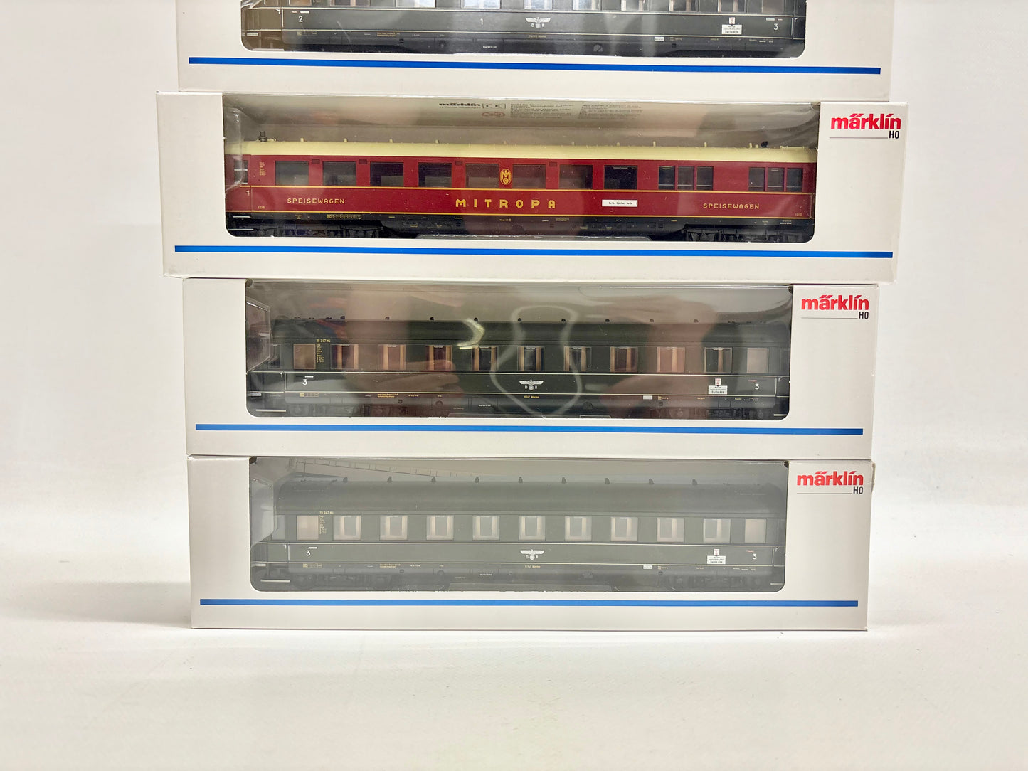 Märklin 43221 43241 43231 Schürzenwagen Personenwagen DR AC H0