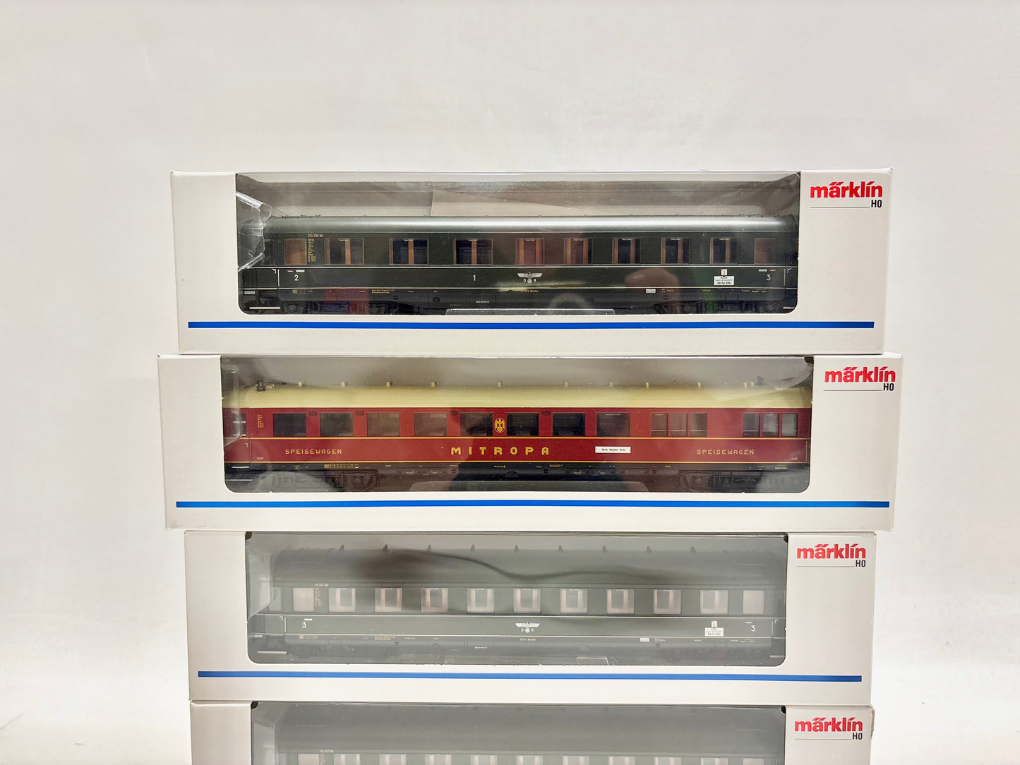 Märklin 43221 43241 43231 Schürzenwagen Personenwagen DR AC H0