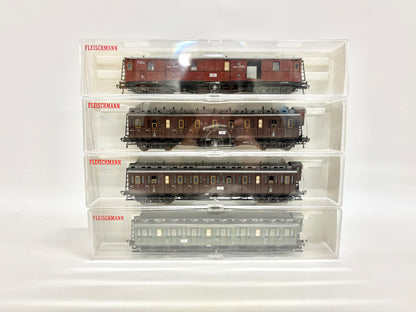 Fleischmann 5800 5801 5802 4x Personenwagen Abeitlwagen K.P.E.V. H0