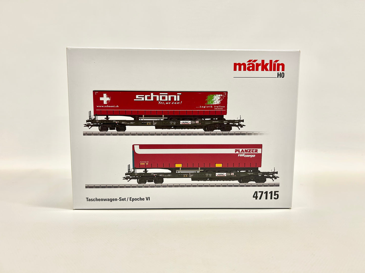 Märklin 47115 Wagen-Set Tragwagen-Set Hupac Güterwagen H0