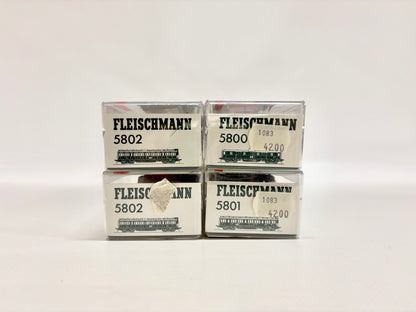 Fleischmann 5800 5801 5802 4x Personenwagen Abeitlwagen K.P.E.V. H0