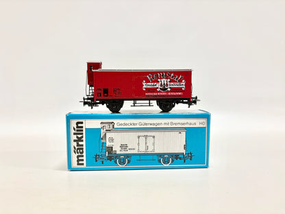 Märklin 4680 SoMo Güterwagen mit Bremserhaus "Remstalquelle" DR AC H0