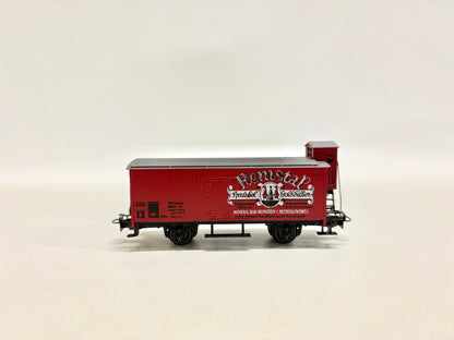 Märklin 4680 SoMo Güterwagen mit Bremserhaus "Remstalquelle" DR AC H0