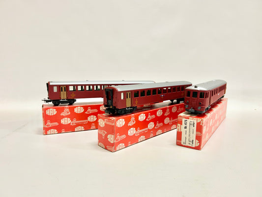 HAG Nr. 402 403 475 Personenwagen Martigny-Orsieres-Bahn MO H0