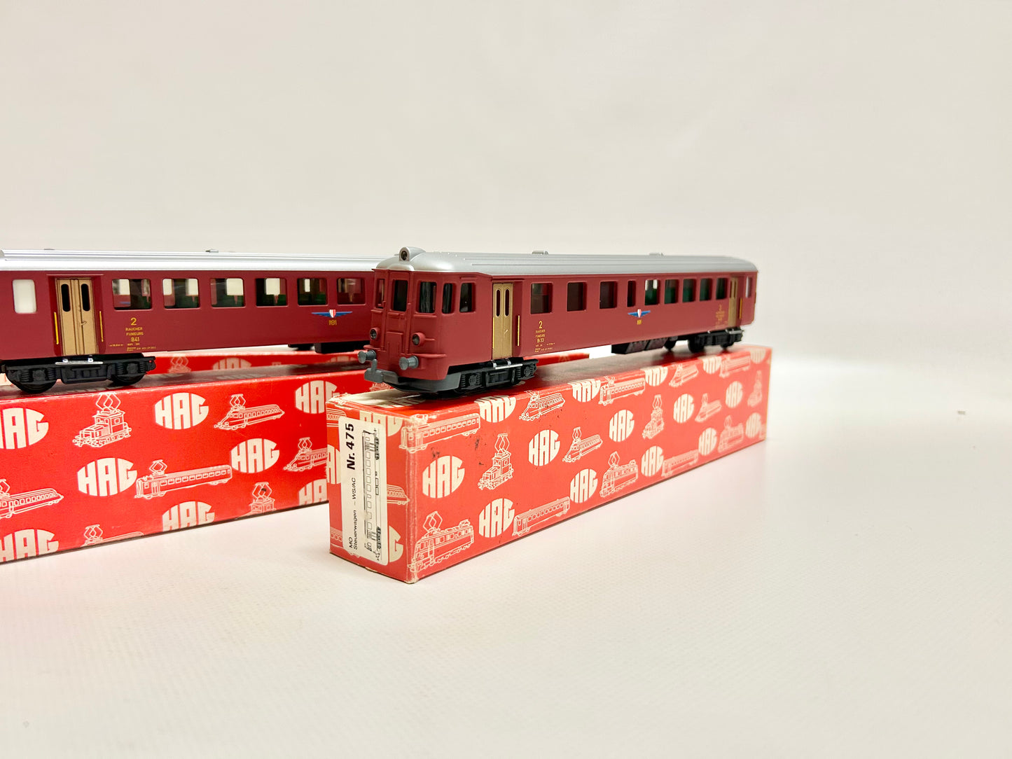 HAG Nr. 402 403 475 Personenwagen Martigny-Orsieres-Bahn MO H0