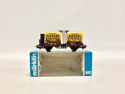 Märklin 4438 Güterwagen Weinfasswagen "Ottakringer Gold Fassl Bier" DB AC H0