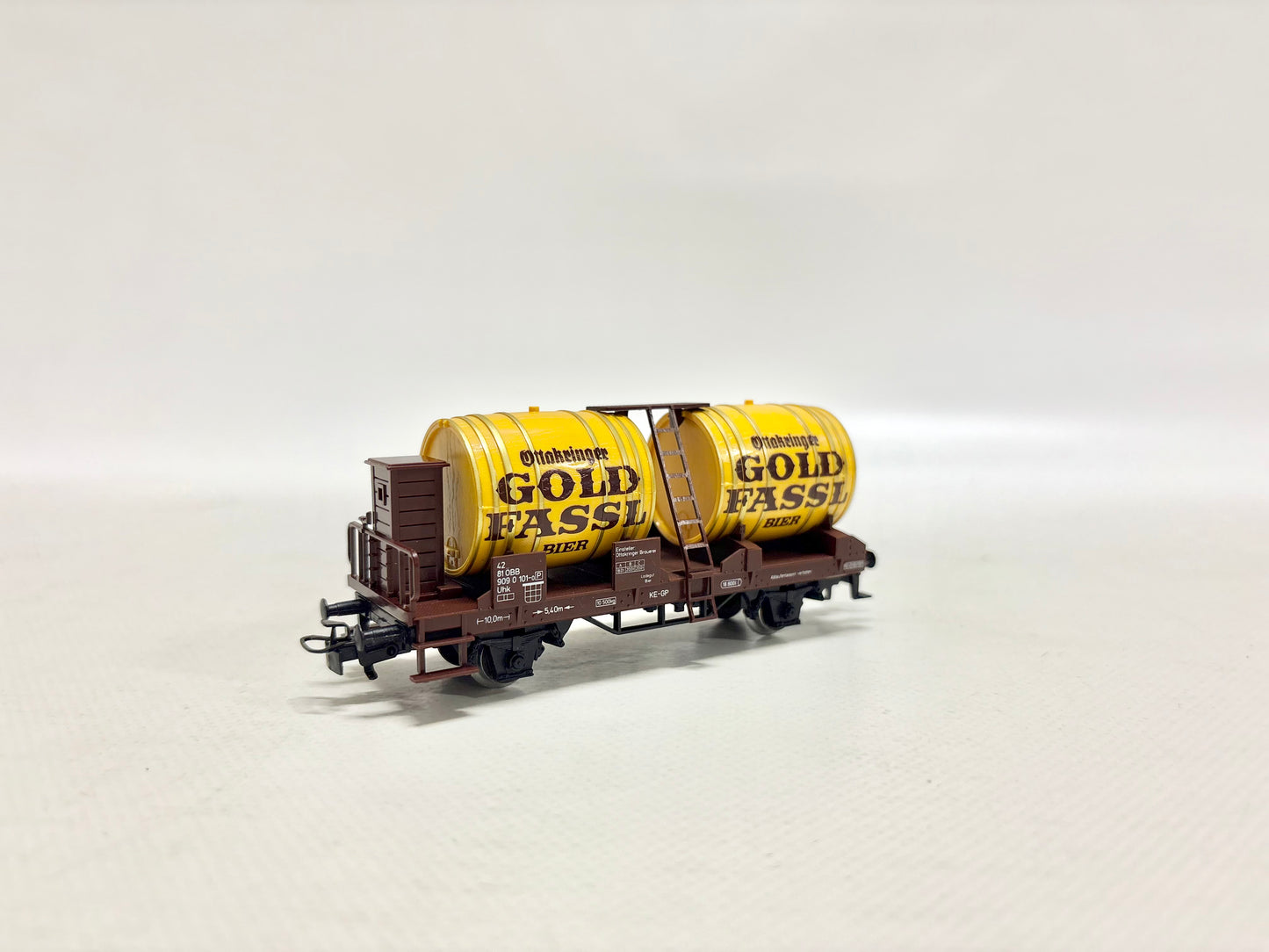 Märklin 4438 Güterwagen Weinfasswagen "Ottakringer Gold Fassl Bier" DB AC H0