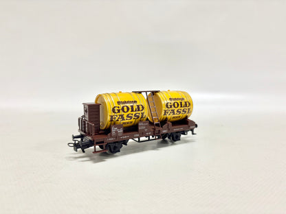 Märklin 4438 Güterwagen Weinfasswagen "Ottakringer Gold Fassl Bier" DB AC H0