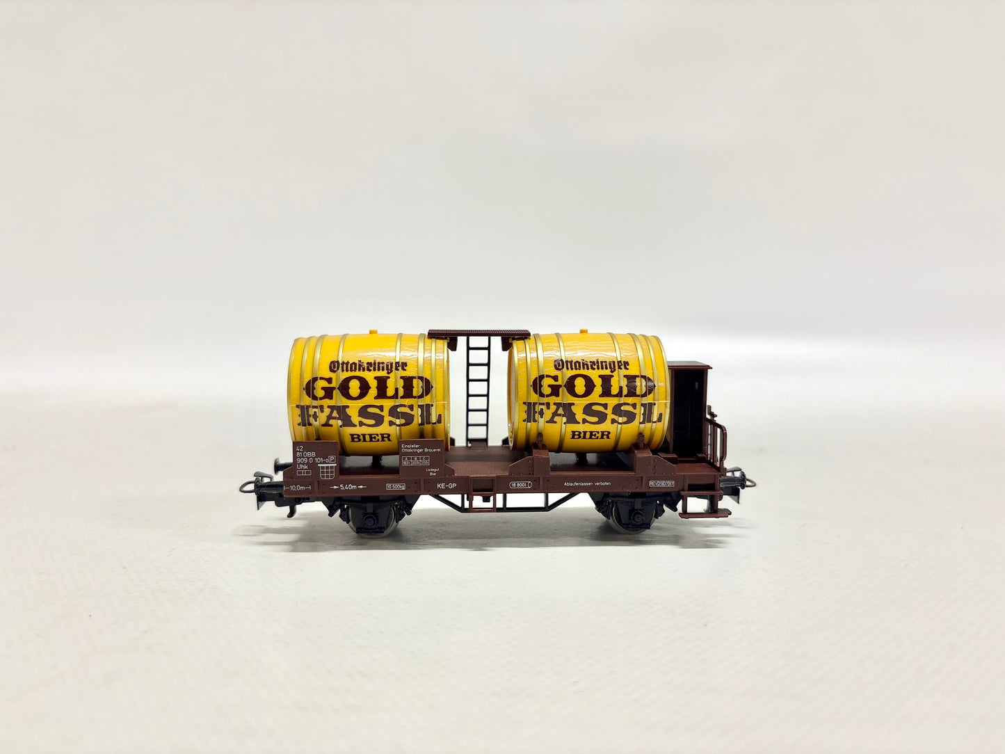 Märklin 4438 Güterwagen Weinfasswagen "Ottakringer Gold Fassl Bier" DB AC H0