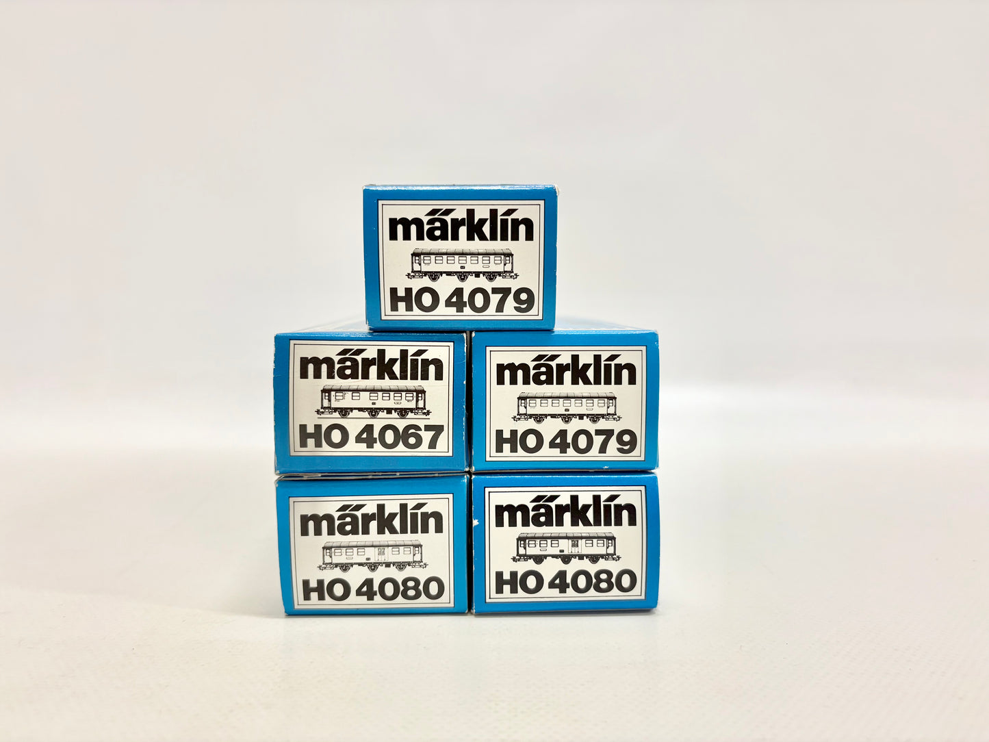 Märklin 4079 4067 4080 5x Umbauwagen Personenwagen DB AC H0