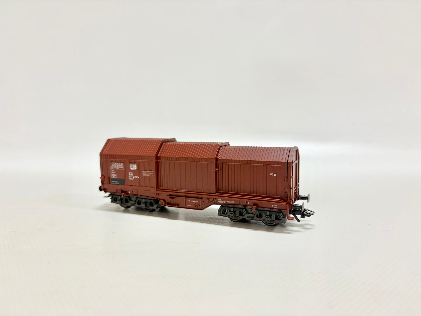 Märklin 4693 Teleskophaubenwagen mit Stahlrollen DB AC H0