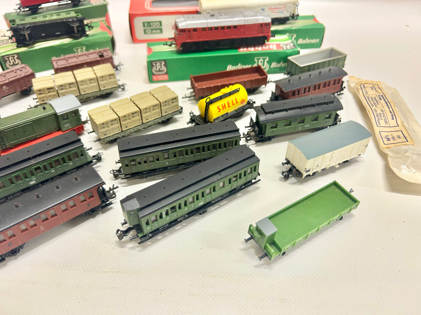 BTTB Spur TT Konvolut mit 2x Diesellok Personen & Güterwagen DR DDR