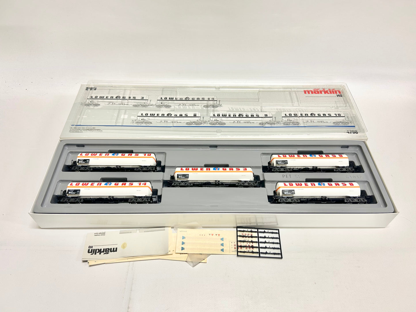 Märklin 4798 Wagen-Set Kesselwagen Löwen-Gas Güterwagen H0