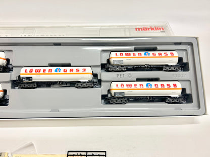Märklin 4798 Wagen-Set Kesselwagen Löwen-Gas Güterwagen H0
