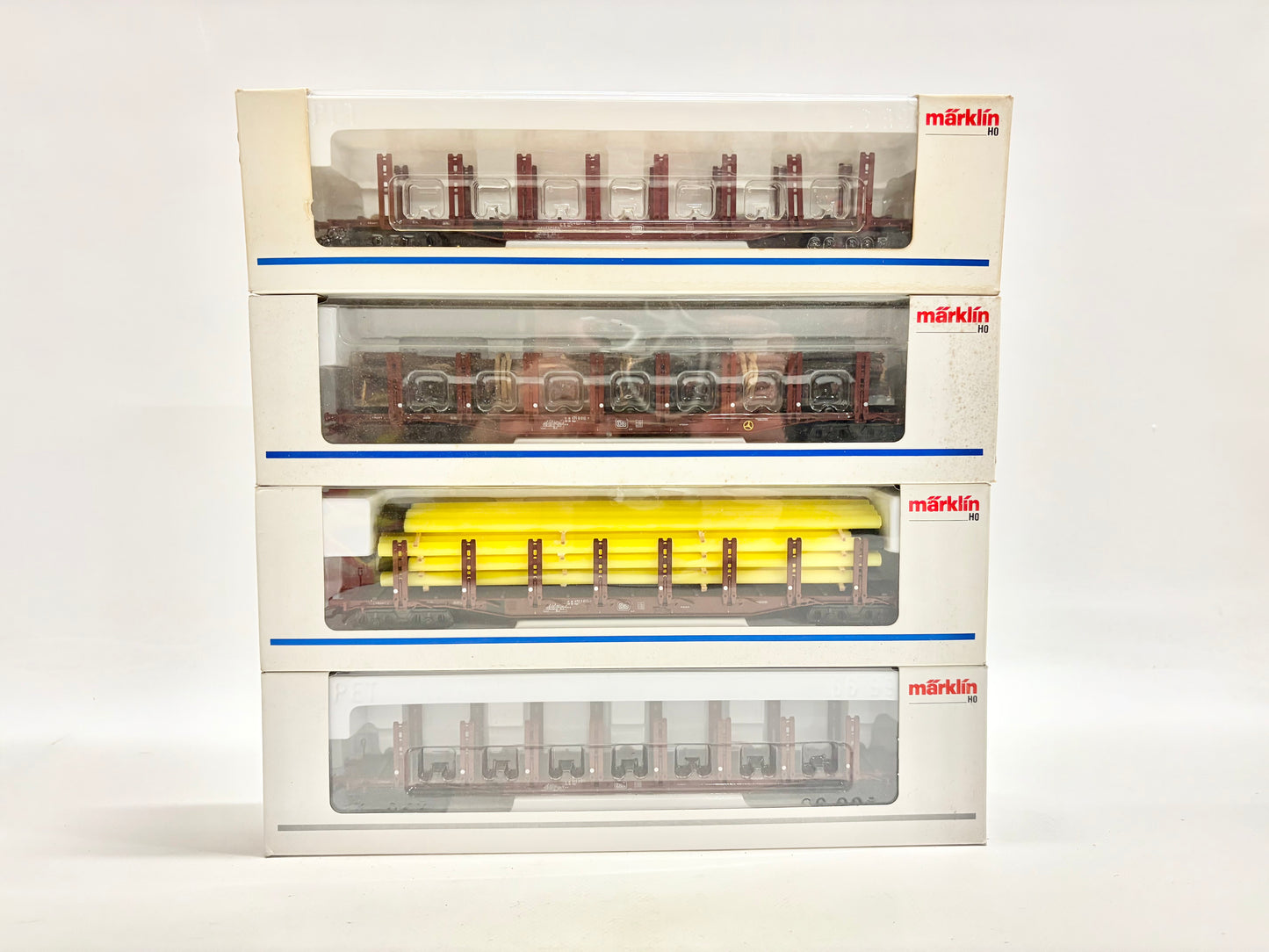 Märklin 4771 47713 47711 4x Rungenwagen Güterwagen DB AC H0
