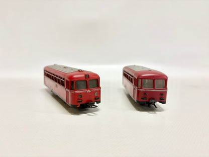 Märklin 3016 + 4018 Dieseltriebwagen Schienenbus + Beiwagen DB AC H0