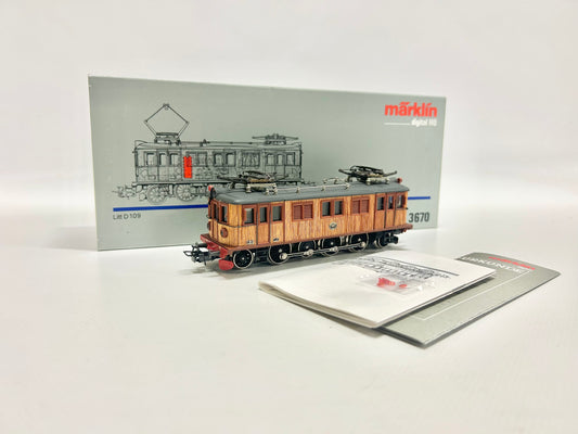 Märklin 3670 Digital Schwedische E-Lok Litt D 109 "Holzlok" SJ AC H0