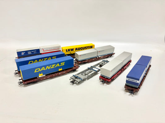 Roco Container-/ Lkw-Taschentragwagen Güterwagen DB ÖBB SBB AC H0