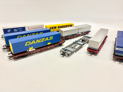 Roco Container-/ Lkw-Taschentragwagen Güterwagen DB ÖBB SBB AC H0