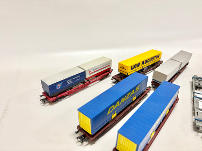 Roco Container-/ Lkw-Taschentragwagen Güterwagen DB ÖBB SBB AC H0