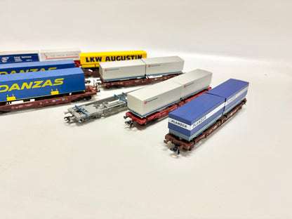 Roco Container-/ Lkw-Taschentragwagen Güterwagen DB ÖBB SBB AC H0