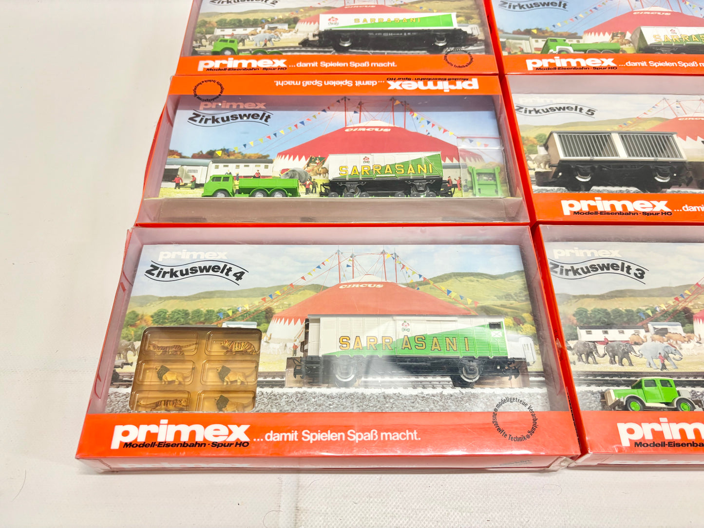 Primex 4585 4584 4590 4586 4589 6x Zirkus Sarrasani Wagen-Set AC H0