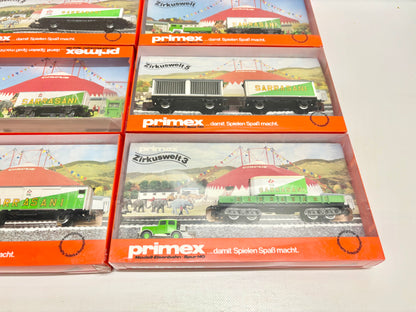 Primex 4585 4584 4590 4586 4589 6x Zirkus Sarrasani Wagen-Set AC H0