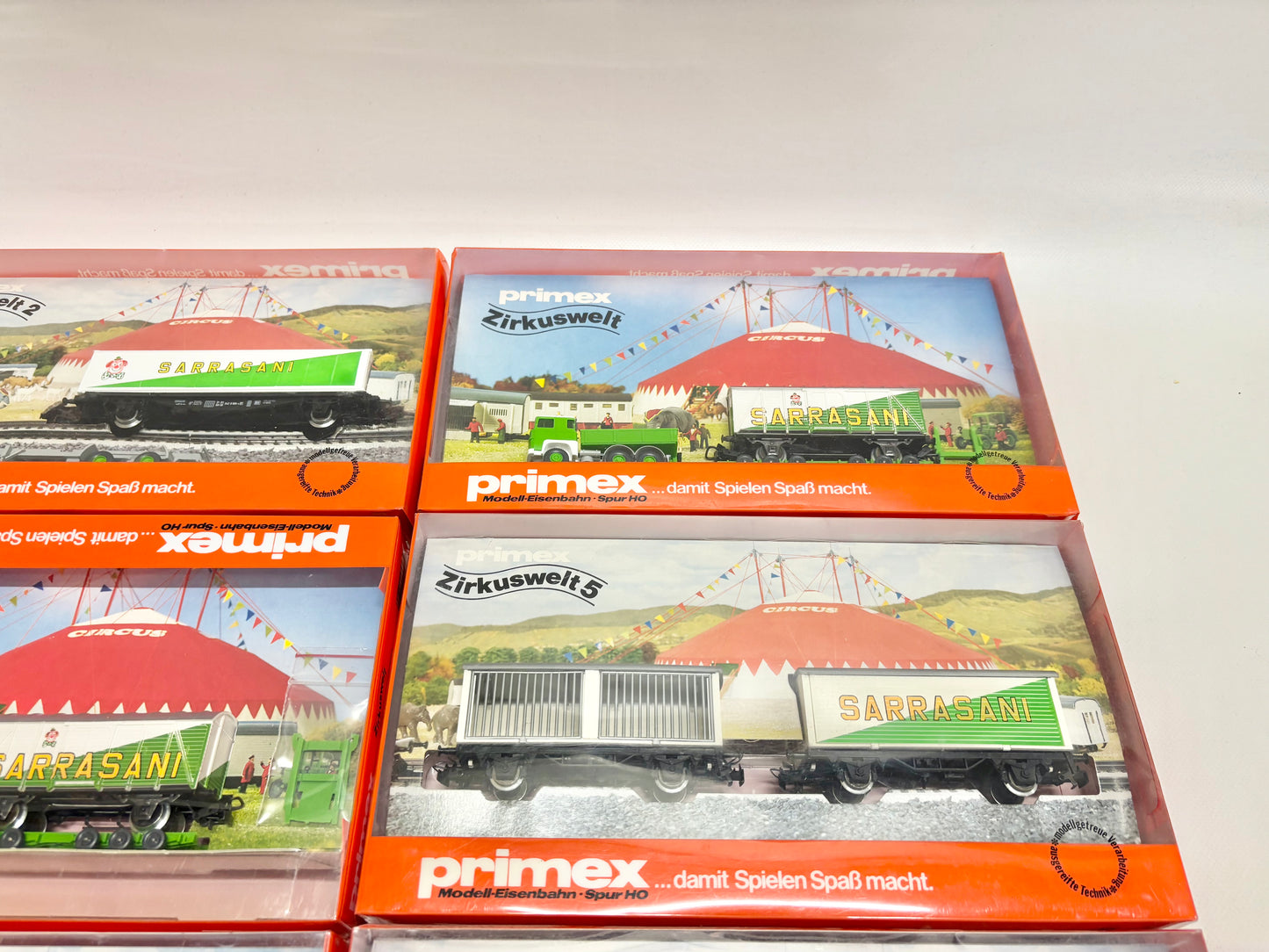 Primex 4585 4584 4590 4586 4589 6x Zirkus Sarrasani Wagen-Set AC H0