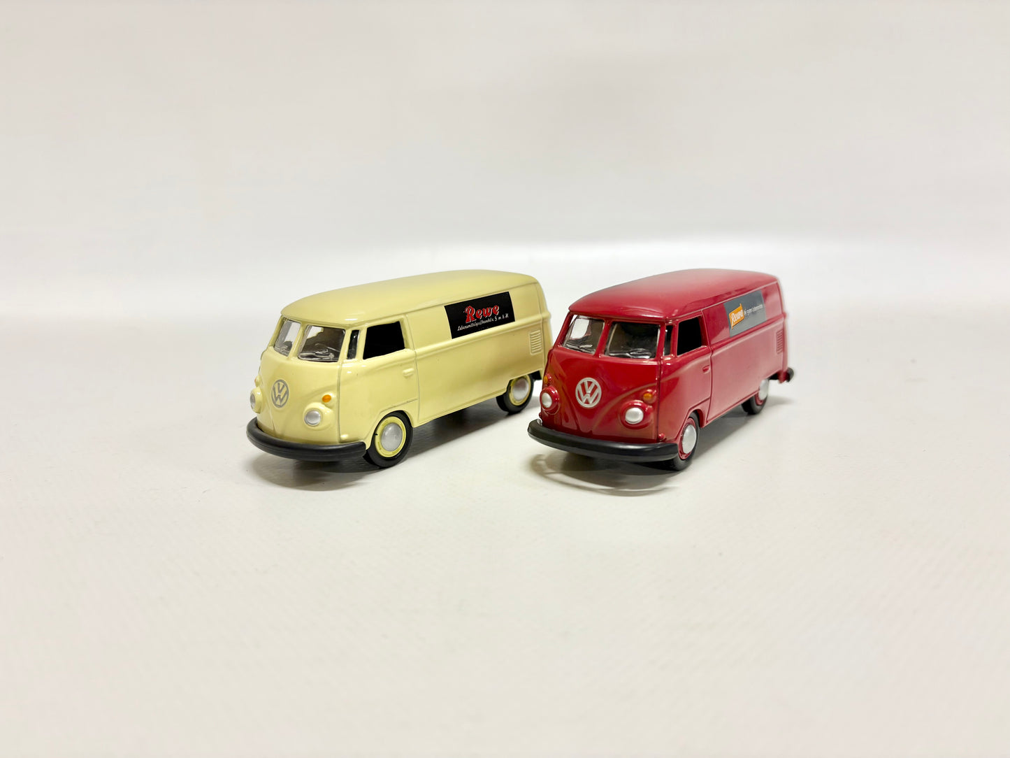 2x Modellauto VW T1 Werbefahrzeuge "Rewe"