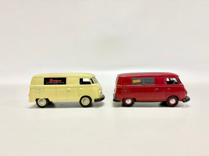 2x Modellauto VW T1 Werbefahrzeuge "Rewe"