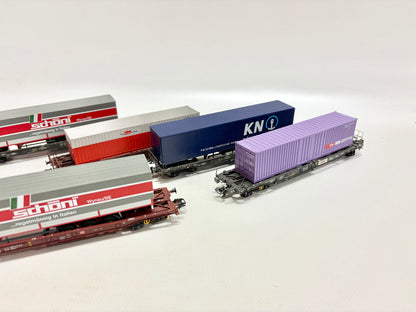 Märklin 5x Taschentragwagen/Containertragwagen Güterwagen DB SBB AC H0