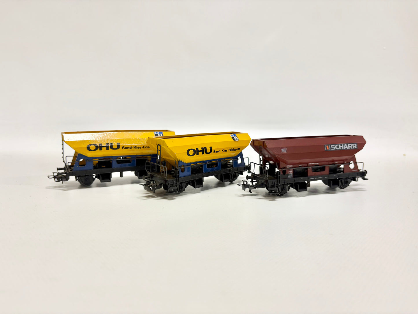 Märklin 4631 SoMo OHU Sand Kies Edelsplitt + Scharrer Sonderwagen Schotterwagen DB AC H0