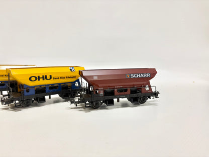 Märklin 4631 SoMo OHU Sand Kies Edelsplitt + Scharrer Sonderwagen Schotterwagen DB AC H0