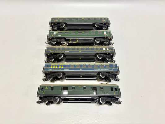 Märklin 5x 346 Schürzenwagen Personenwagen 1950er Jahre 800er AC H0