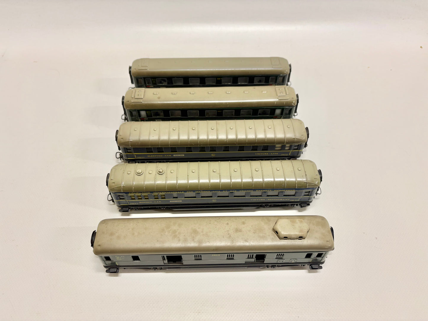 Märklin 5x 346 Schürzenwagen Personenwagen 1950er Jahre 800er AC H0