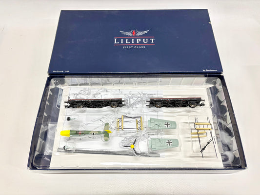 Liliput L240033 Wagen-Set Wehrmacht Flugzeugtransport DR DC H0