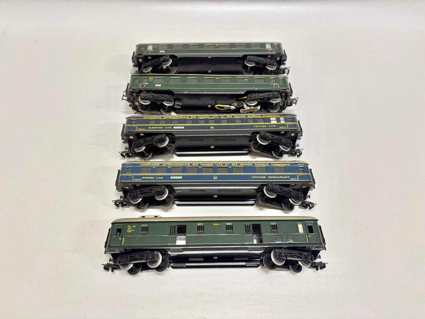 Märklin 5x 346 Schürzenwagen Personenwagen 1950er Jahre 800er AC H0