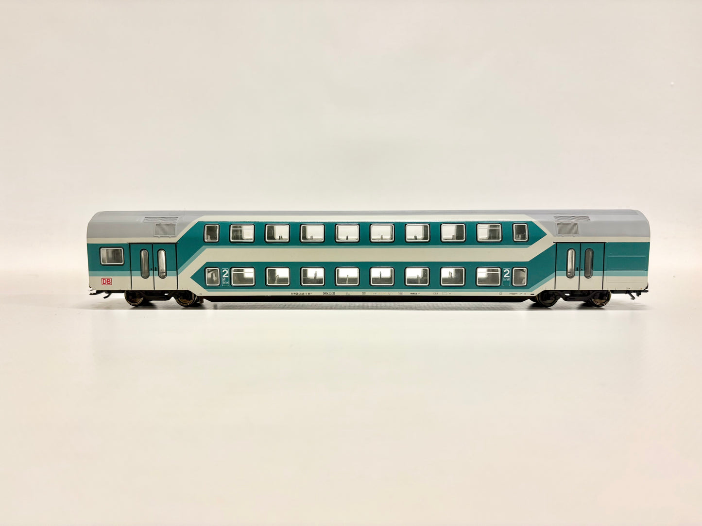 Sachsenmodelle Doppelstockwagen mintgrün DB AG H0